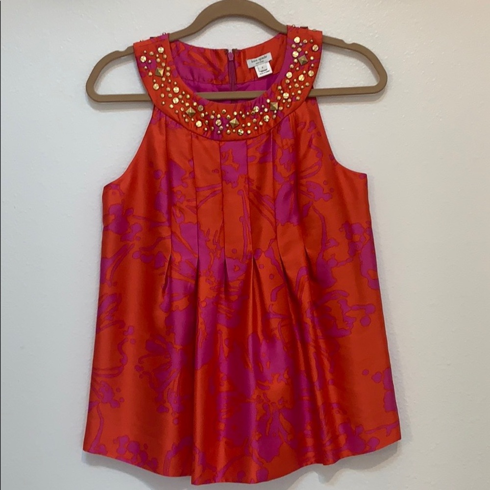 Kate Spade Gold Studded Blouse
